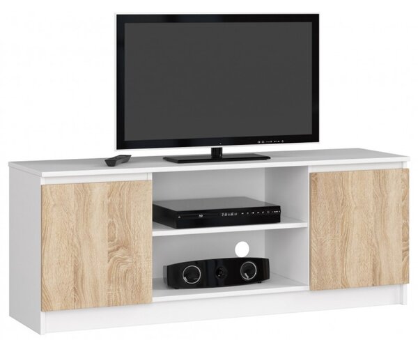 Komoda RTV K140 2D 1PCLP-biela / sonoma