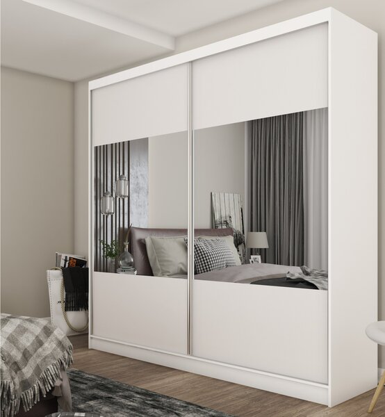 Kvalitná šatníková skriňa Celeste 200 cm Biela