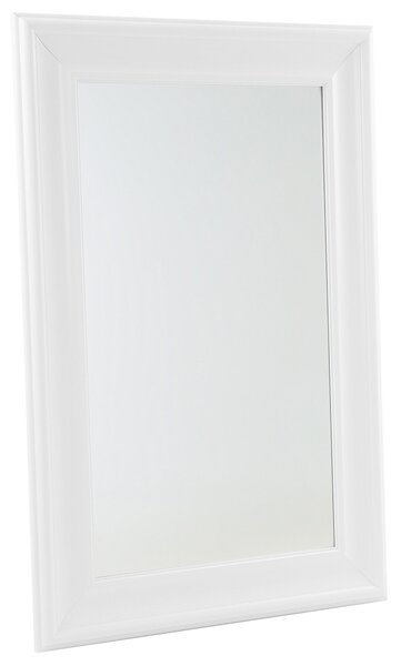 Závesné nástenné zrkadlo biele 61 x 91 cm syntetický materiál minimalistický dizajn škandinávsky štýl