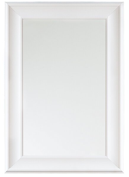 Závesné nástenné zrkadlo biele 61 x 91 cm syntetický materiál minimalistický dizajn škandinávsky štýl