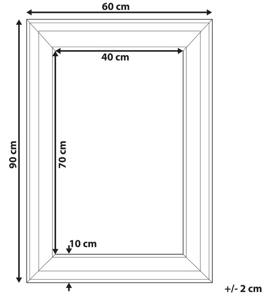 Závesné nástenné zrkadlo biele 61 x 91 cm syntetický materiál minimalistický dizajn škandinávsky štýl