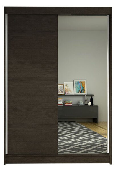 Šatníková skriňa LINO I šírka 120 cm - čokoláda