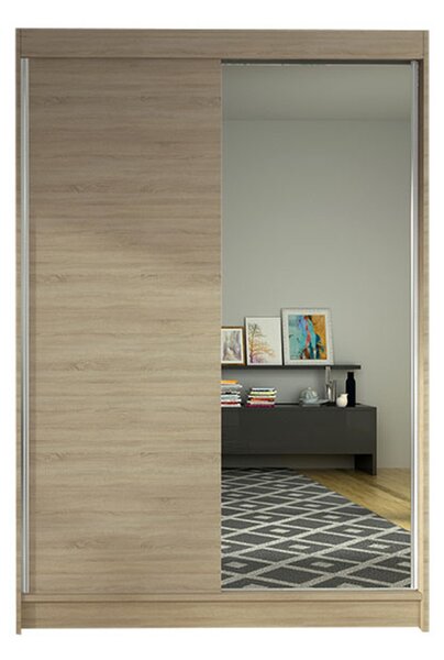 Šatníková skriňa LINO I šírka 120 cm - dub sonoma