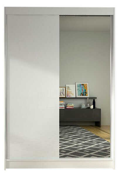 Šatníková skriňa LINO I šírka 120 cm - biela