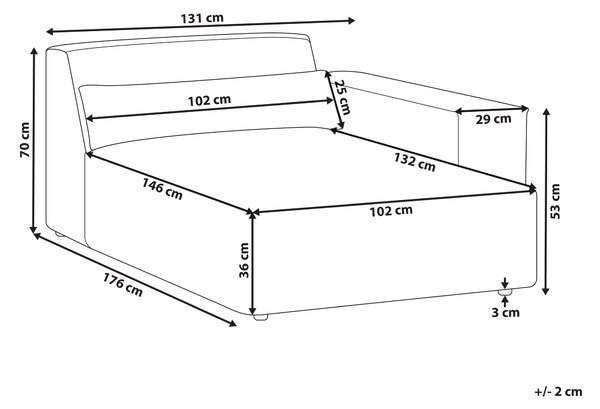 Leňoška béžová zamatové čalúnenie ľavostranná nohy zo syntetického materiálu minimalistický moderný štýl obývacia izba
