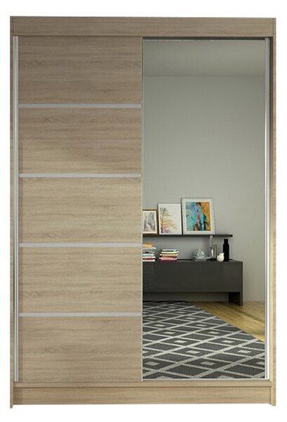 Šatníková skriňa LINO III šírka 120 cm - dub sonoma