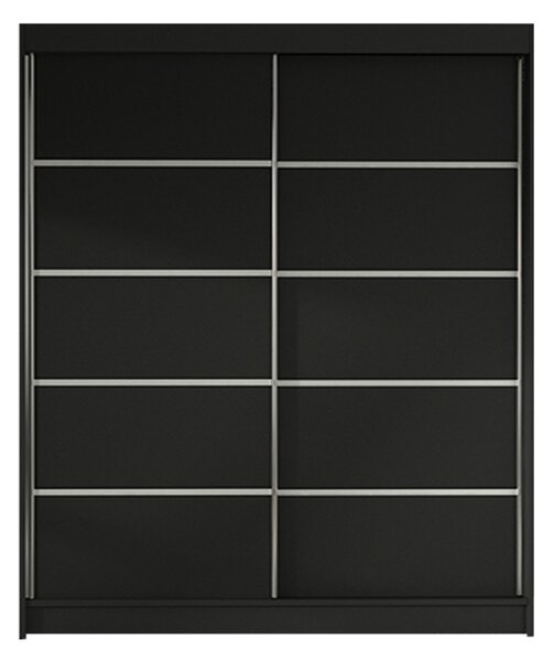 Šatníková skriňa LINO IV šírka 120 cm - čierna