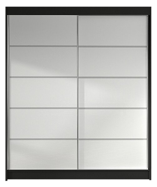 Šatníková skriňa LINO IV šírka 120 cm - čierna/biela
