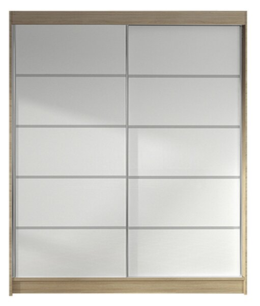 Šatníková skriňa LINO IV šírka 120 cm - dub sonoma/biela