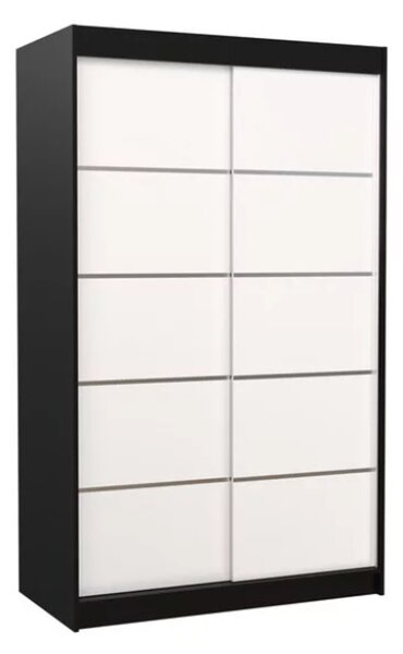Šatníková skriňa CAMINO IV šírka 150 cm - čierna/biela