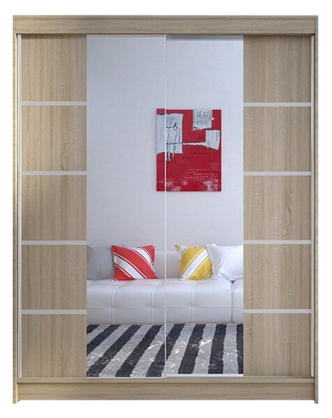 Šatníková skriňa CAMINO V šírka 150 cm - dub sonoma