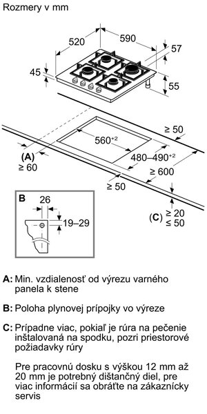 Bosch PNP6B6K40 + kupóny na daľší nákup - Plynová varná doska