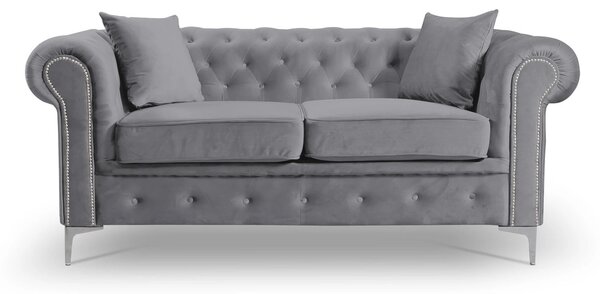 Pohovka Roma Chesterfield II Svetlosivá