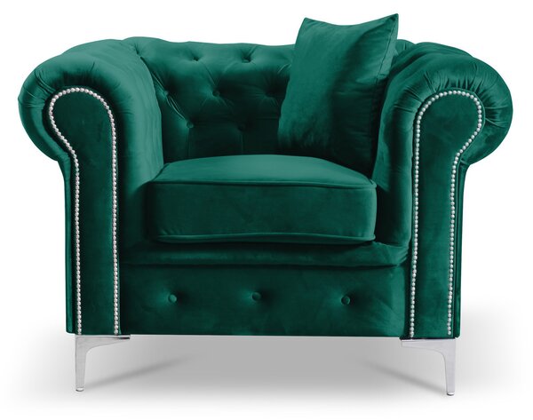 Kreslo Roma Chesterfield Zelená