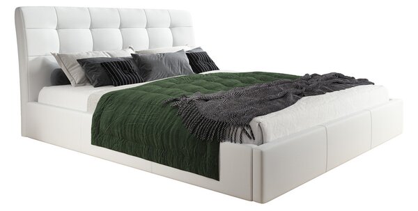 Ćalúnená posteľ ADLO rozmer 90x200 cm Čierna eko-koža