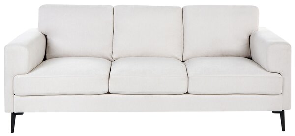 3-miestna pohovka svetlobéžové látkové čalúnenie železné nohy minimalistický štýl mid century modern