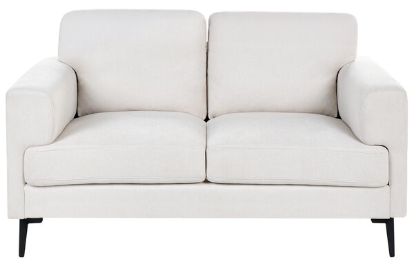 2-miestna pohovka svetlobéžové látkové čalúnenie železné nohy minimalistický štýl mid century modern