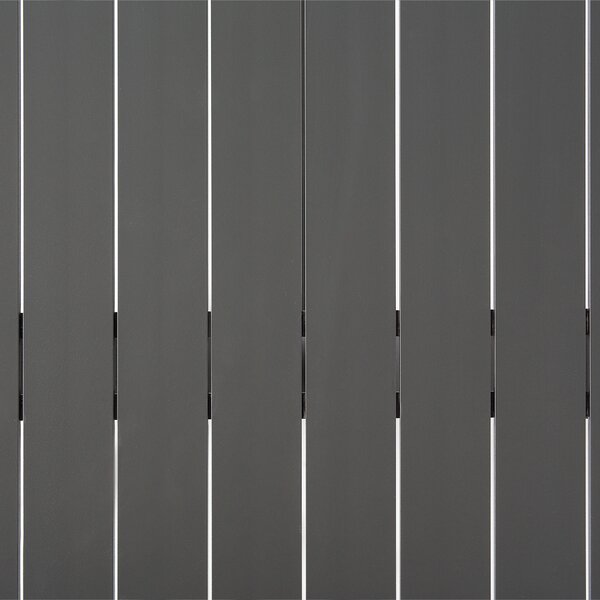 Vonkajší jedálenský stôl sivý hliníkový 200 x 105 cm obdĺžnikový moderný industriálny štýl
