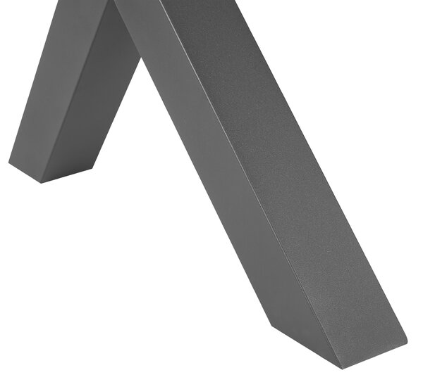 Vonkajší jedálenský stôl sivý hliníkový 200 x 105 cm obdĺžnikový moderný industriálny štýl