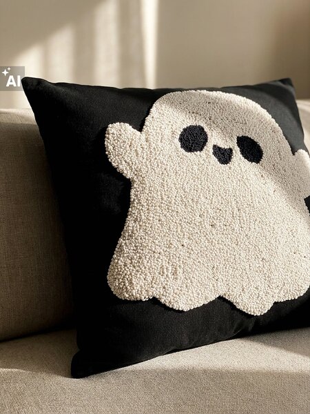 Sinsay - Halloweenská dekoratívna obliečka na vankúš s plastickým motívom ducha - viacfarebná