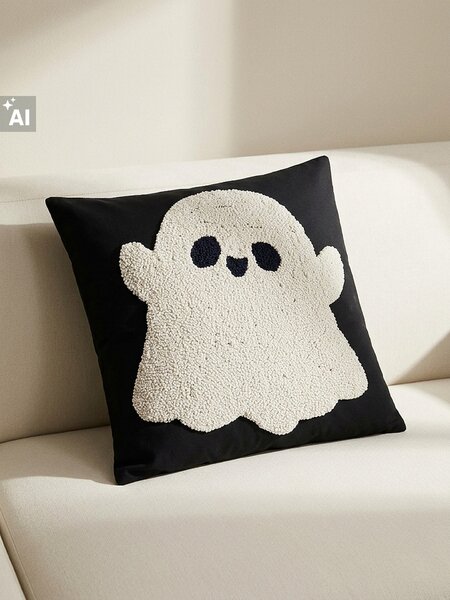 Sinsay - Halloweenská dekoratívna obliečka na vankúš s plastickým motívom ducha - viacfarebná