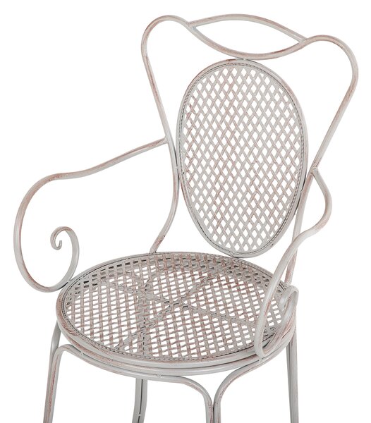 Záhradná bistro sada sivý železný stolík 2 stoličky vintage štýl francúzsky shabby chic