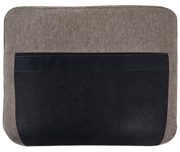 3-miestna pohovka hnedé látkové čalúnenie železné nohy minimalistický štýl mid century modern