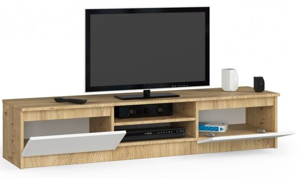Televízny stolík RTV 160 - dub artisan/biela