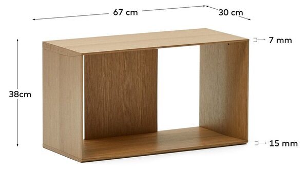 Modulárny policový systém v dekore duba v prírodnej farbe 67x38 cm Litto – Kave Home