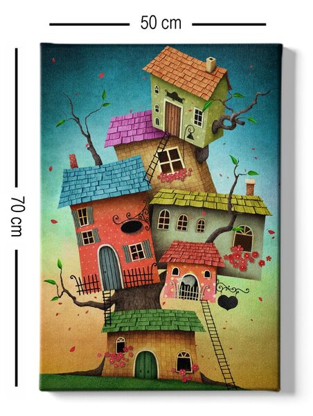 Wallity Obraz na plátne Surreal treehouse 50x70 cm