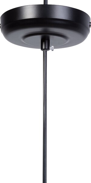 Závesná lampa čierne kovové otvorené tienidlo interiérové osvetlenie industriálny dizajn