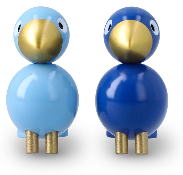 Dřevěný ptáček Liliput Blue – set 2 ks