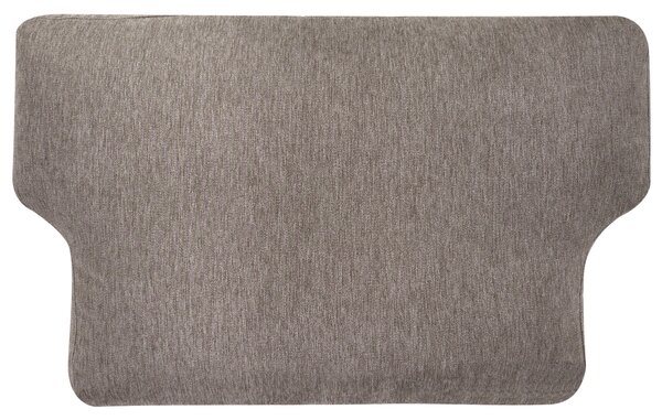 Kreslo hnedé látkové čalúnenie železné nohy minimalistický štýl mid century modern