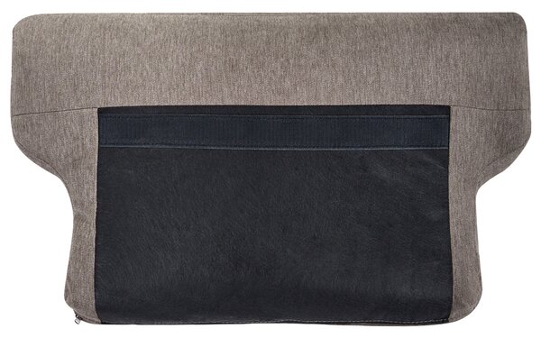 Kreslo hnedé látkové čalúnenie železné nohy minimalistický štýl mid century modern