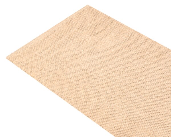 Koberec béžový juta 80 x 300 cm behúň obdĺžnikový pletený rustikálny štýl predsieň spálňa