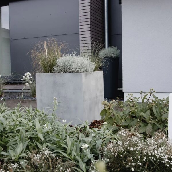 Kvetináč BLOCK, sklolaminát, 60x60x60 cm, betón design