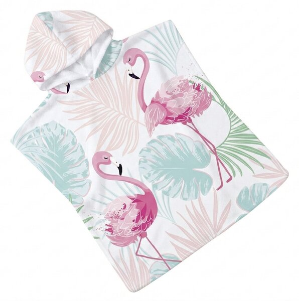 Detské pončo FLAMINGO farebné 60x120 cm