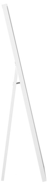 Stojace zrkadlo biele obdĺžnikový rám 40 x 140 cm vysoké so stojanom moderný dizajn