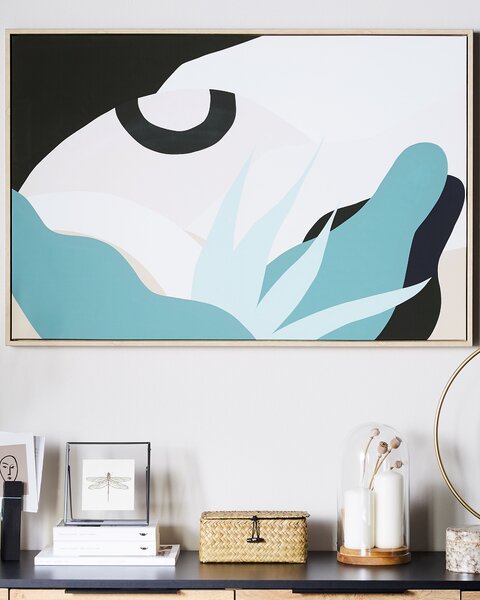 Obraz na plátne viacfarebný polyester MDF 93 x 63 cm obdĺžnikový tvar abstraktný vzor moderný štýl obývačka spálňa