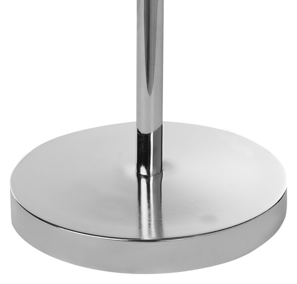 Kozmetické zrkadlo strieborná kov sklo ø 20 cm okrúhly tvar s LED svetlom zväčšovacie moderný glamour štýl doplnky