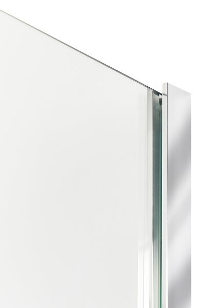 Sprchová zástena strieborná z tvrdeného skla 100 x 190 cm sklenený panel na sprchovací kút bez dverí kúpeľňa