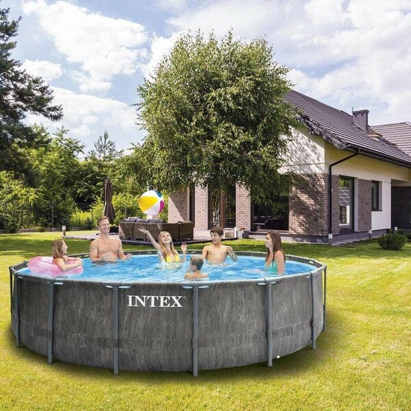 Intex 26742 Bazén Prism Frame Greywood Premium 4,57 x1,22 126742
