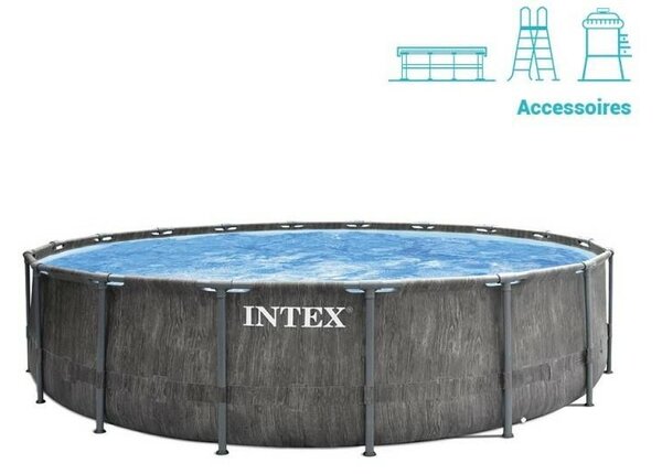 Intex 26742 Bazén Prism Frame Greywood Premium 4,57 x1,22 126742
