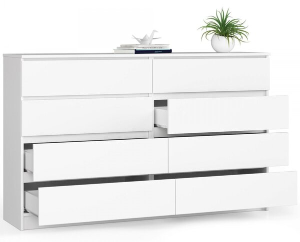 Komoda K160 8SZ - biela