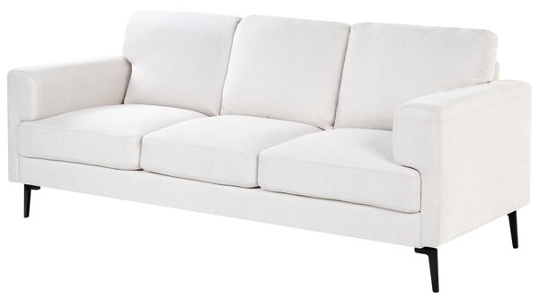 3-miestna pohovka svetlobéžové látkové čalúnenie železné nohy minimalistický štýl mid century modern
