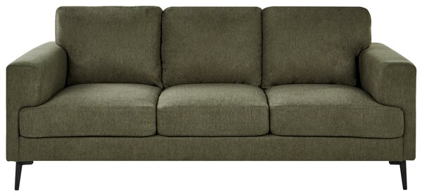 Sedacia súprava zelené látkové čalúnenie železné nohy dvoj a trojmiestna pohovka 2 kreslá minimalistický štýl mid century modern