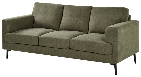 Sedacia súprava zelené látkové čalúnenie železné nohy dvoj a trojmiestna pohovka 2 kreslá minimalistický štýl mid century modern