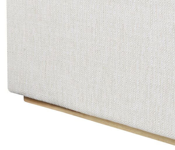 Posteľ s úložným priestorom krémová biela látkové čalúnenie polyester 180 x 200 cm s čelom moderný štýl spálňa
