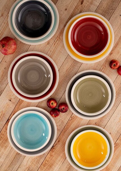 JAIPUR Multicolor jedálenská súprava tanierov SET18ks