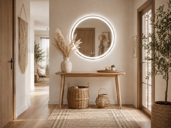 LED zrkadlo okrúhle 60 cm